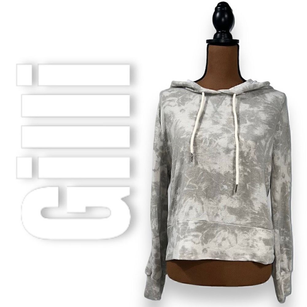 Gilli Cozy Tie-dye Drawstring Long Sleeve Hooded Sweatshirt Women’s Small